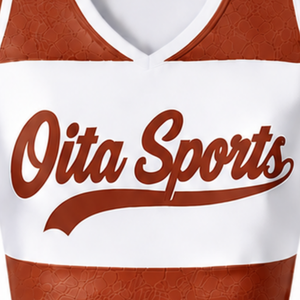 Ensemble d'uniforme de cheerleading sublimé blanc sans manches, haut et jupe pour équipe sportive, tenue de performance, entraînement et compétition - Product Image 3