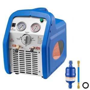 Machine de récupération de réfrigérant portable 1 HP 120V, unité de récupération de climatisation à double cylindre pour liquide et vapeur, 1750 tr/min - Product Image 1