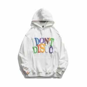 Sweat-shirt à capuche Don't Disco Puff Print pour homme, en coton French Terry, coupe ample, décontracté, automne, avec poche, logo sur le devant, ODM - Product Image 2