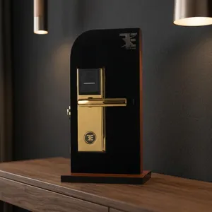 Serrure de porte intelligente TES 301SB Gold pour hôtel avec RFID pour système de contrôle d'accès par mot de passe et carte - Serrure numérique sécurisée - Product Image 6