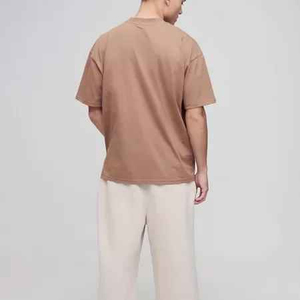 Fashionable Blank Front <b>T</b>-<b>shirts</b> <b>Thick</b> Heavyweight 100% Cotton Loose Fit 250GSM Custom Digital Printing Hip Hop Style <b>T</b>-<b>Shirt</b> - Product Image 2