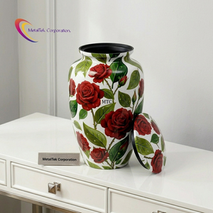 Handcrafted Aluminum Cremation Urn For Human Ashes Metal Burial Jars <b>Keepsake</b> Urns <b>Memorial</b> Wholesale Manufacturer Funeral Urns - Product Image 3