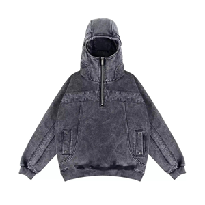 Sweat-shirt à capuche personnalisé en molleton 100 % coton respirant avec poches, vente en gros, streetwear unisexe, motif astronaute - Product Image 6
