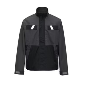 Veste de travail haute visibilité imperméable à col montant et fermeture éclair, robuste, multi-poches - Product Image 1