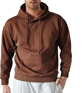 Hoodie streetwear surdimensionné pour homme, impression et broderie de logo personnalisés, 100% coton, service OEM ODM disponible - Product Image 1