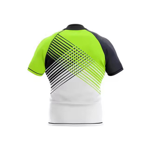 Vente d'usine : Maillots de rugby personnalisés respirants 100 % polyester, impression numérique sur le devant, unisexe, style rétro américain - Product Image 4