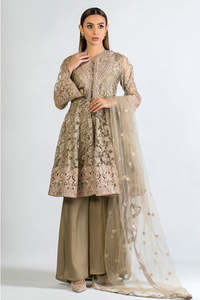 Women <b>Silk</b> <b>Kurta</b> With White Embroidery Loose Fit Midi Length Traditional Indian Pakistani Casual Wear - Product Image 5
