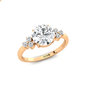 แหวนแต่งงานเพชรเม็ดเดี่ยวทรงหรูหรา ทองคำขาว 14K ประดับเพชรข้าง ดีไซน์แบบซ่อนรูปทรงรัศมี เพชรแล็บโกรว์ เกรด D VVS2 น้ำหนัก 2 กะรัต ขนาด 8 มม. รับรองโดย IGI พร้อมส่ง - Product Image 3