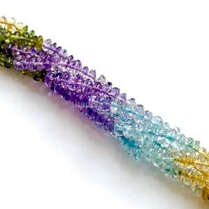 ลูกปัดพลอยหลากสีทรงกระดุมขนาด 4-5 มม. อะความารีน อเมทิสต์ เพอริดอท ซิทริน สำหรับทำเครื่องประดับ ลูกปัดพลอยแบบเส้น ขายส่ง - Product Image 4