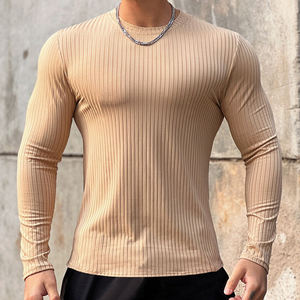 T-shirt Homme Grande Taille Personnalisé Uni Coupe Slim en Polyester pour Sport et Fitness – Vente en Gros - Product Image 2