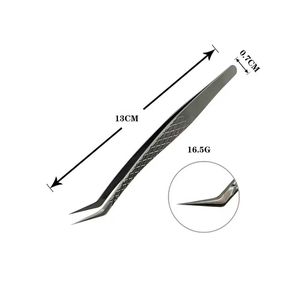 Juego de Pinzas para Pestañas de Acero Inoxidable de Precisión Quirúrgica Morje, Puntas Suaves para Uso Estético - Product Image 3