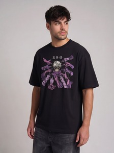 เสื้อยืดแขนสั้นสีเทาสำหรับผู้ชาย คอกลม ทรงปกติ ผ้าคอตตอนเจอร์ซีย์ ปักลายตัวอักษร สไตล์ลำลอง ดีไซน์ด้านหน้า - Product Image 2