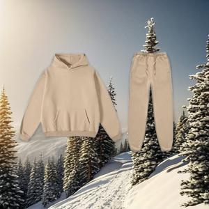 Ensemble 2 pièces pour homme : Sweat à capuche zippé imprimé respirant mi-épais, coupe régulière, sport et décontracté – Collection Hiver 2026 - Product Image 4
