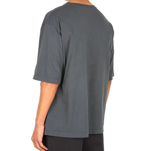 T-shirt pour homme en gros, personnalisable avec marque privée, 100% coton, coupe ajustée, vierge, avec impression et broderie de logo sur mesure - Product Image 2