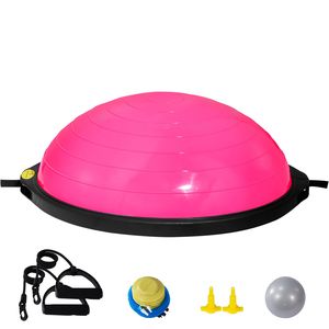 Palla da Yoga da 26 Pollici con Capacità di 1500 libbre, in ABS e PVC, con Bande di Resistenza, Mezza Palla per Allenamento dell'Equilibrio - Product Image 1