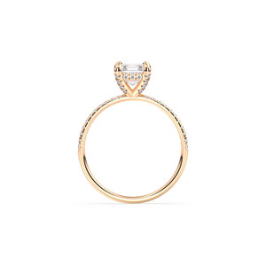 REYES Elegant Asscher Cut Solitaire Engagement Ring in 14K Solid Gold HPHT CVD Lab Grown Diamond Anniversary Gift Fine Jewelry - Product Image 5
