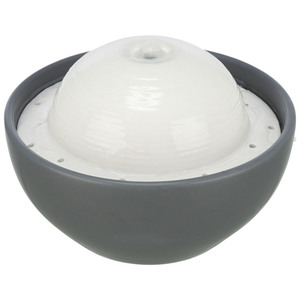 Fontaine en céramique Vital Dome gris et blanc, fontaine d'eau pour oiseaux - Product Image 1