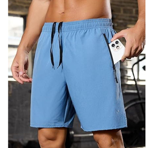 กางเกงออกกำลังกายผู้ชายแบบ 2 in 1 พร้อมซับในรัดรูป แห้งเร็ว รับผลิตแบบ OEM พร้อมโลโก้ตามสั่ง - Product Image 2