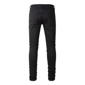 Jeans en denim sur mesure pour hommes, respirants, séchage rapide, délavé moyen, décontractés, mode outdoor, 100% coton, vente en gros, hiver - Product Image 2