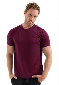 Camiseta de Hombre, Corte Regular, Manga Corta, Cuello Redondo, Color Sólido, Algodón Jersey, Transpirable, Estilo Casual - Product Image 2