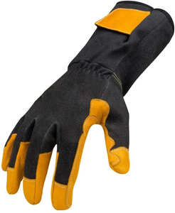 Spiritchill Goods WA-003 Anti-Slip MIG Silicone-free Heat Resistant Leather Welding <b>Gloves</b> Kevlar Liner Molten Metal Splash Test - Product Image 5