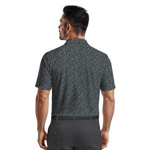 Men's Dot Pattern Short Sleeve for Shirt Polyester/Cotton Jersey Breathable Golf Shirts 180g Smart Casual Fit - Product Image 3