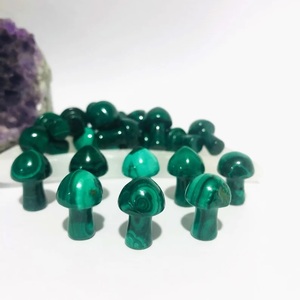 Sculpture de champignon en malachite naturelle verte rayée, cristal de guérison pour Reiki, Feng Shui, décoration, vente en gros - Product Image 5