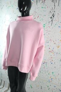 PINK <b>Mock</b> <b>Neck</b> Sweatshirt 100% wide <b>neck</b> Sweatshirt Finer Threads - Product Image 6
