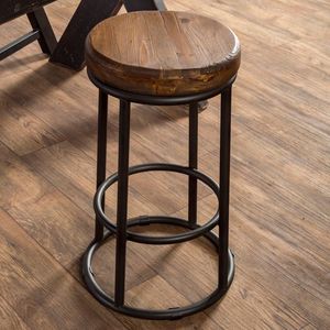 Tabouret en bois poli à la main, conçu pour les intérieurs haut de gamme, offrant robustesse, confort et esthétique. - Product Image 1