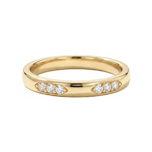 9K 10K 14K 18K Solid <b>Gold</b> Wedding Band <b>Ring</b> Minimalist Flush <b>Set</b> Diamond <b>Ring</b> Stackable Anniversary Band Round Lab Grown Diamond - Product Image 1