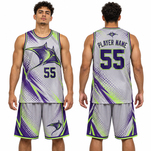 Tenues de basketball pour la charité, maillots et shorts pour adultes, vêtements de sport pour équipes de loisirs, OEM ODM, vente en gros, vêtements d'équipe, vêtements de sport, vêtements athlétiques - Product Image 2