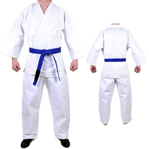 Cinturón Blanco y Azul de Jiu Jitsu de Alta Calidad, 100% Algodón, 380 g/m², Transpirable, Duradero, con Logotipo Bordado, Conjuntos de Kimono de Judo BJJ para Adultos - Product Image 1
