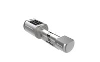 Serrure cylindrique intelligente en acier inoxydable avec clé d'urgence, clavier à code, stockage cloud, étanche IP65 pour portes en laiton