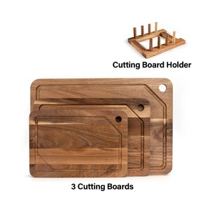 Juego de 3 Tablas de Cortar de Madera de Acacia Ecológicas y Duraderas con Logotipo Personalizado, Bloque de Cortar con Soporte para Uso en la Cocina, Regalo al por Mayor, Vietnam - Product Image 5