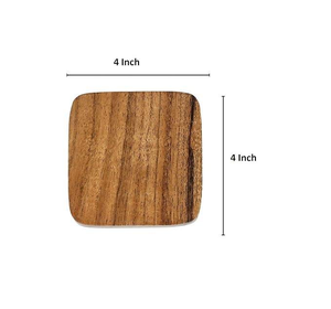 Sous-verres et sets de table en bois naturel écologiques classiques faits à la main, vente en gros depuis l'Inde - Product Image 3