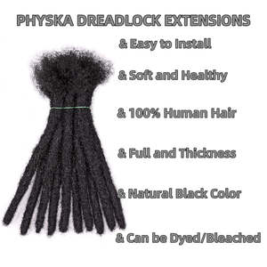 Estensioni Dreadlocks Colore Naturale 8-24 Pollici 100% <span class=keywords><strong>Capelli</strong></span> Umani <span class=keywords><strong>Veri</strong></span> - Product Image 2