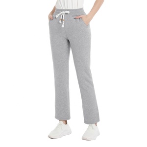 Recién llegado, pantalones femeninos lisos de cintura alta, pantalones de chándal para mujer, pantalones deportivos para niñas, pantalones de chándal de lana para mujer - Product Image 4