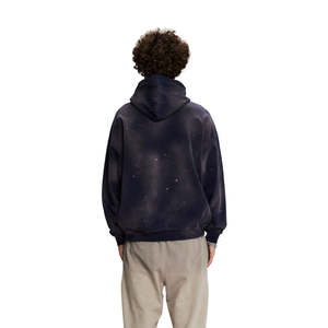 Men's Oversized Tie-Dye Hooded Sweatshirt Regular Sleeve French Terry Cotton Pocket Design Autumn Style - Product Image 4