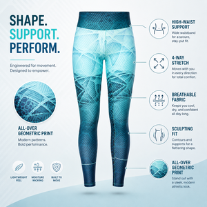 Leggings de yoga taille haute pour femmes, imprimés sur mesure, pour l'entraînement, la gym, le fitness, la compression athlétique, sublimation, pantalons de yoga - Product Image 5