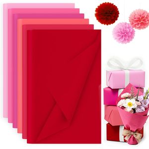 6 Colori, 330 Fogli di Carta Velina Rossa e Rosa 14 X 10 Pollici per Confezioni Regalo, Matrimoni, Fai-da-Te, Decorazioni per Feste - Product Image 1