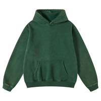 Sudadera con Capucha para Hombre, Lavada al Ácido, de Algodón Premium, con Diseño Vintage para Ropa Casual y Moda Diaria