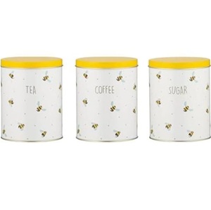 Conteneur en métal fini blanc avec couvercle jaune, idéal pour conserver les noix, les collations et les fruits secs frais et bien rangés, pot au style unique - Product Image 1