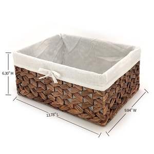 Cesta de Almacenamiento de Jacinto de Agua Más Vendida, Cesta Tejida a Mano Natural para Decoración del Hogar - Product Image 2