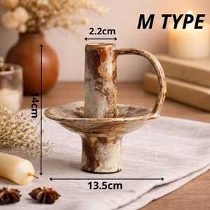 Portavelas de Cerámica de Forma Irregular de Alta Demanda con Agarre Manual para Decoración del Hogar por Universal Overseas INDIA - Product Image 2