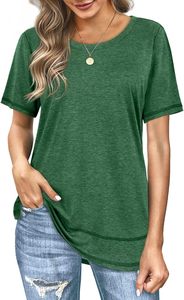 Elegante Blusa de Verano para Mujer con Cuello en V, Manga Corta, Bolsillo Diseñado, Patrón Sólido, Ajuste Delgado, Transpirable, Estilo Casual para Ropa Ligera - Product Image 2