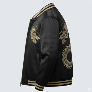 Chaqueta Sukajan Premium Bordada para Hombre, Diseño Bomber de Satén, Elegante y Cómoda para Invierno, Estilo Casual y Urbano - Product Image 5