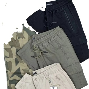 ESDY Pantalon cargo tactique décontracté à taille moyenne pour hommes, pantalon léger en toile avec fermeture élastique pour les activités de plein air - Product Image 5