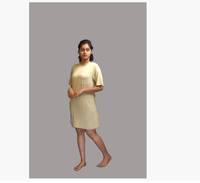Robe de nuit décontractée à manches courtes pour femmes, légère et confortable, tenue de détente, vêtement de maison doux, robe de sommeil