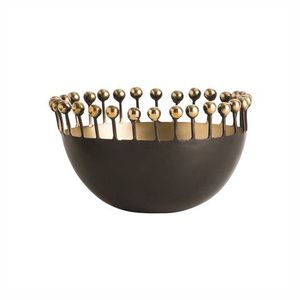 Modern <b>Small</b> Silver Decorative Bowl With <b>Gold</b> Base Luxury Metal Fruit Bowl New Design Centerpiece Dining <b>Table</b> Serving Bowls - Product Image 6