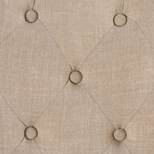 Sedia Rustica Classica in Legno Massello con Seduta Imbottita in Tessuto di Lino Avorio, 1 Pezzo, per Sala da Pranzo o Colazione - Product Image 3